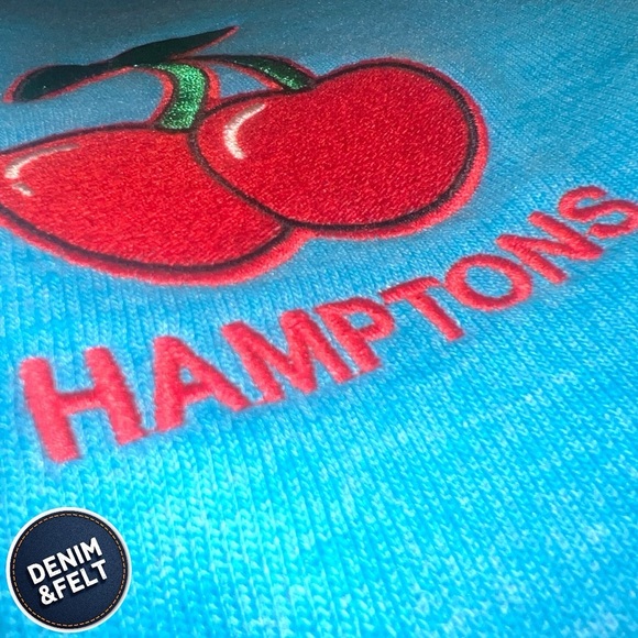 Aviator Nation x Soul Cycle Hamptons Cherry Ocean Blue Crewneck/Sweatshirt 🩵🍒 - Picture 5 of 16